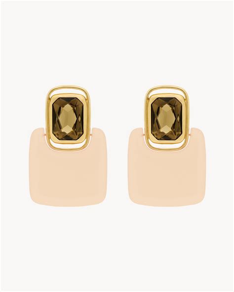 ysl earrings harvey nichols|ysl cabochon square earrings.